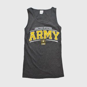 J. America Gray Tank Top with Bold ARMY Design